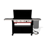 Gertoolpro 1501350 Slate 36″ Rust-Resistant Griddle (Natural Gas) – Black